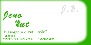 jeno mut business card